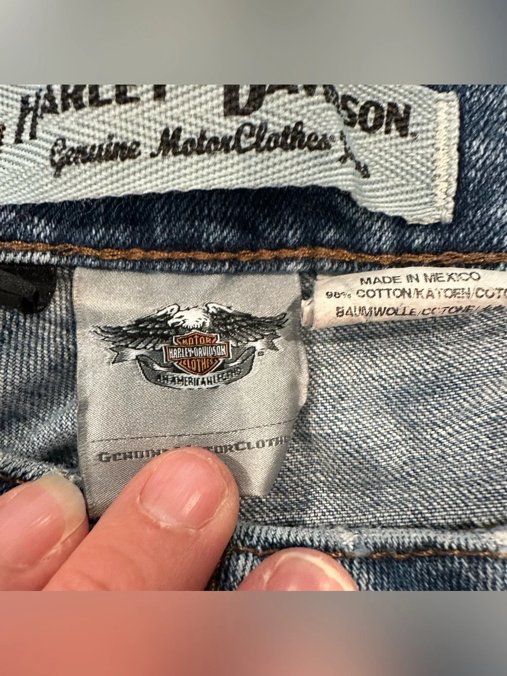 Harley Davidson Classic Women's Medium Wash Blue Bootcut Jeans Size 16